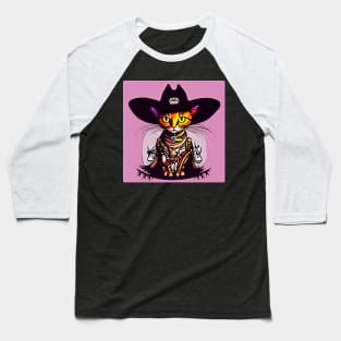 Spooky Cowboy Cat - Halloween Delight Baseball T-Shirt